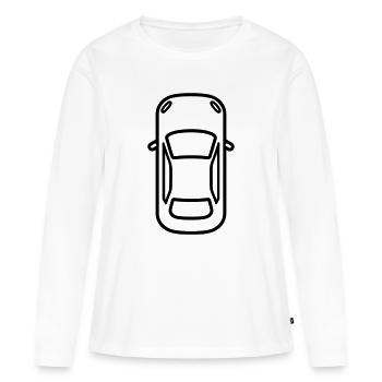 Auto - Frauen Premium Bio Langarmshirt - Weiß - Vorne - Julia (174cm)