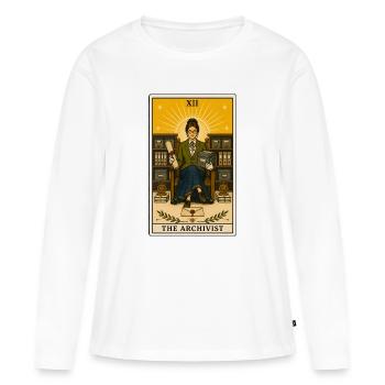 Archivist | Archive Profession Tarot - Women's Premium Organic Long Sleeve Shirt - white - Front - Julia (174cm)