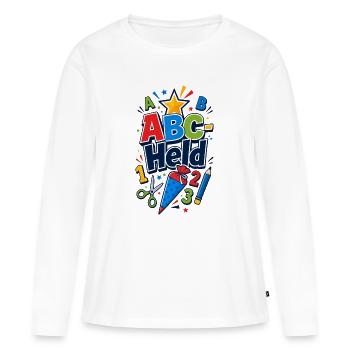 Schulanfang Schulkind - Frauen Premium Bio Langarmshirt - Weiß - Vorne - Julia (174cm)