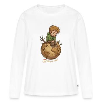 La fin la plus triste de la Terre - T-shirt manches longues Premium bio Femme - blanc - Devant - Julia (174cm)