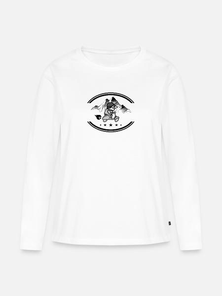 TwoStrokes Hillclimber - Frauen Premium Bio Langarmshirt - Weiß