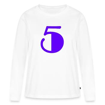 5 JAHRE. 5-JÄHRIGES JUBILÄUM. GEBURTSTAG 5 JAHRE. 5 - Frauen Premium Bio Langarmshirt - Weiß - Vorne - Julia (174cm)