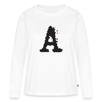 A - T-shirt manches longues Premium bio Femme - blanc - Devant - Julia (174cm)