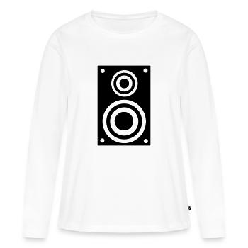 Haut-parleur - Musique - T-shirt manches longues Premium bio Femme - blanc - Devant - Julia (174cm)