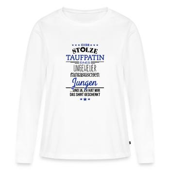 Ungeheuer fantastischer Junge - Patin / Shirt - Frauen Premium Bio Langarmshirt - Weiß - Vorne - Julia (174cm)