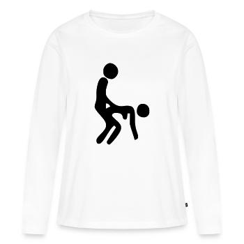 canine - T-shirt manches longues Premium bio Femme - blanc - Devant - Julia (174cm)