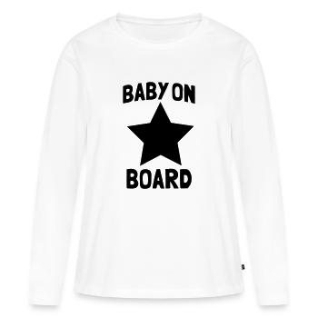 Baby Inside - Frauen Premium Bio Langarmshirt - Weiß - Vorne - Julia (174cm)
