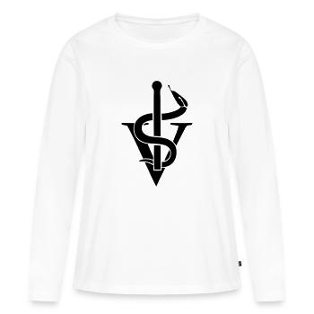 véterinaire - T-shirt manches longues Premium bio Femme - blanc - Devant - Julia (174cm)
