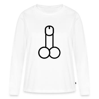 Penis - T-shirt manches longues Premium bio Femme - blanc - Devant - Julia (174cm)