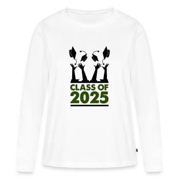 class of 2025 - Women's Premium Organic Long Sleeve Shirt - white - Front - Julia (174cm)