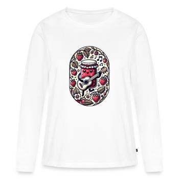 Strawberry Jam - Women's Premium Organic Long Sleeve Shirt - white - Front - Julia (174cm)