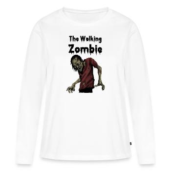 The Walking Zombie - T-shirt manches longues Premium bio Femme - blanc - Devant - Julia (174cm)