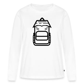 Sac a dos - T-shirt manches longues Premium bio Femme - blanc - Devant - Julia (174cm)