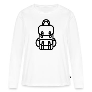 Backpack - Women's Premium Organic Long Sleeve Shirt - white - Front - Julia (174cm)