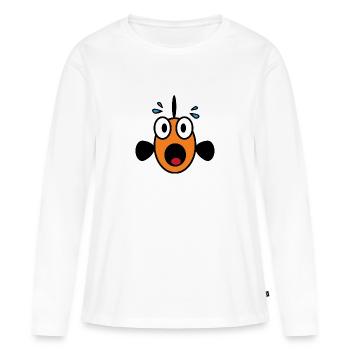 Panic Fish - Frauen Premium Bio Langarmshirt - Weiß - Vorne - Julia (174cm)