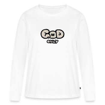 Bulle biblique - T-shirt manches longues Premium bio Femme - blanc - Devant - Julia (174cm)