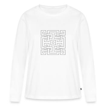 ornement mystique - T-shirt manches longues Premium bio Femme - blanc - Devant - Julia (174cm)