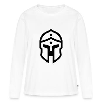 Sparta Guerrier Spartan - T-shirt manches longues Premium bio Femme - blanc - Devant - Julia (174cm)