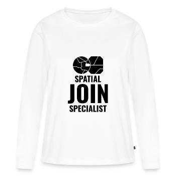 Spatial Join GIS Data Analyst Mapping Expert - Women's Premium Organic Long Sleeve Shirt - white - Front - Julia (174cm)