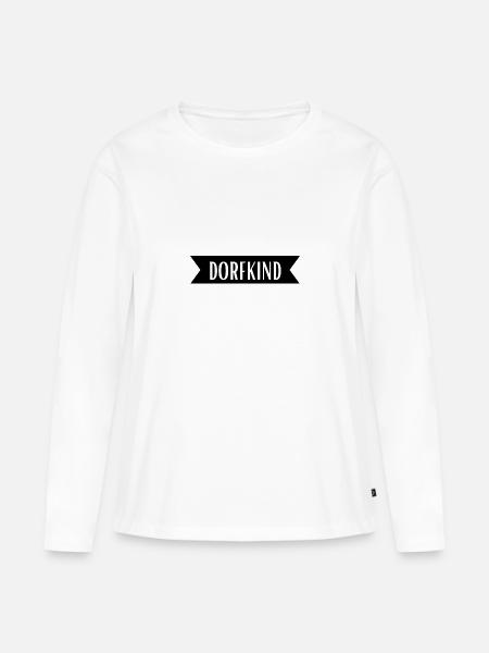 Dorfkind - Frauen Premium Bio Langarmshirt - Weiß