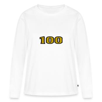 ALLES GUTE ZUM GEBURTSTAG. ALLES GUTE ZUM GEBURTSTAG. JAHRESTAG. - Frauen Premium Bio Langarmshirt - Weiß - Vorne - Julia (174cm)