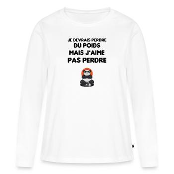 je devrais perdre du poids cadeau humour drôle - T-shirt manches longues Premium bio Femme - blanc - Devant - Julia (174cm)