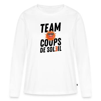 Team coups de solei - T-shirt manches longues Premium bio Femme - blanc - Devant - Julia (174cm)