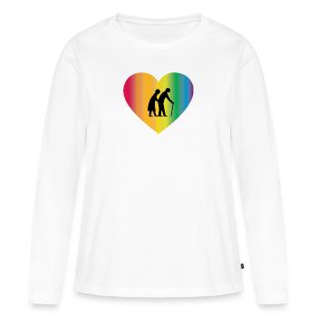 Care with Heart Hospital Nursing Home Pk Gift - Women's Premium Organic Long Sleeve Shirt - white - Front - Julia (174cm)