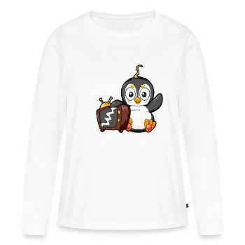 TV Penguin Tv Séries Cartoon - T-shirt manches longues Premium bio Femme - blanc - Devant - Julia (174cm)
