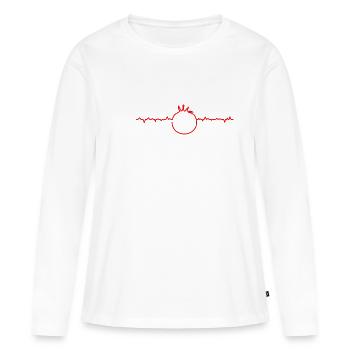 Tomate - Frauen Premium Bio Langarmshirt - Weiß - Vorne - Julia (174cm)