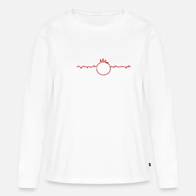 Tomate - Frauen Premium Bio Langarmshirt - Weiß