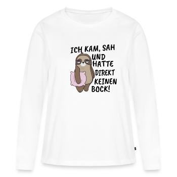 Je suis venu vu et je n'en avais pas envie! - T-shirt manches longues Premium bio Femme - blanc - Devant - Julia (174cm)