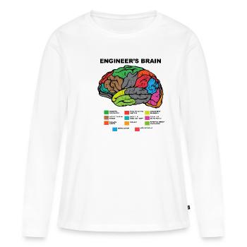 Engineers Brain Engineer Brain Engineers Uni - Women's Premium Organic Long Sleeve Shirt - white - Front - Julia (174cm)