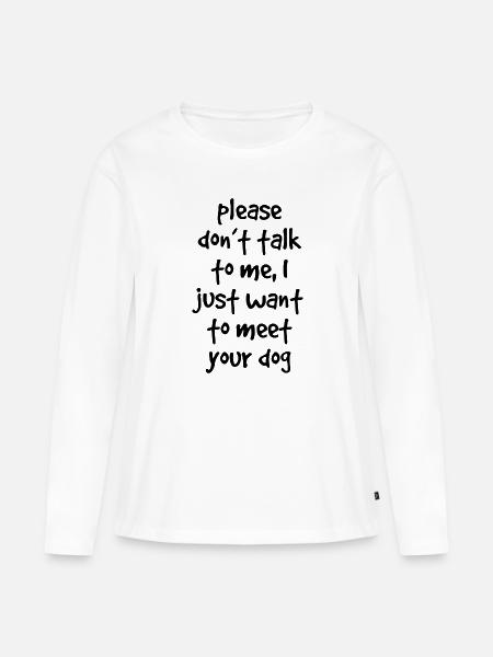 Cita para perros - Premium økologisk langærmet T-shirt til kvinder - hvid
