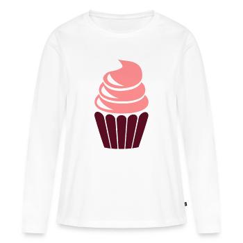 cupcake - Frauen Premium Bio Langarmshirt - Weiß - Vorne - Julia (174cm)