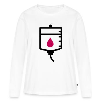 Doctor therapy treatment drip - Women's Premium Organic Long Sleeve Shirt - white - Front - Julia (174cm)
