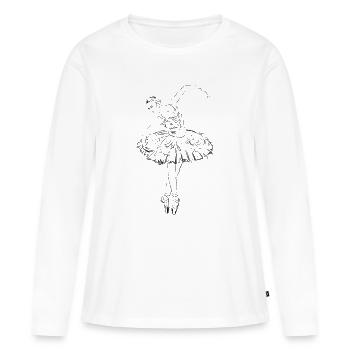 ballet - T-shirt manches longues Premium bio Femme - blanc - Devant - Julia (174cm)