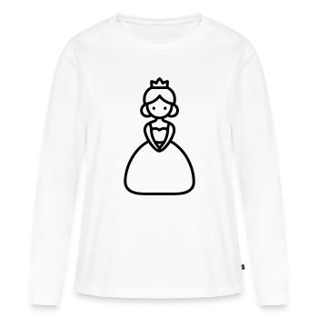 princesse - T-shirt manches longues Premium bio Femme - blanc - Devant - Julia (174cm)