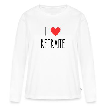 i love bricolage - T-shirt manches longues Premium bio Femme - blanc - Devant - Julia (174cm)