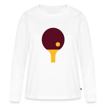 Ping-Pong - Women's Premium Organic Long Sleeve Shirt - white - Front - Julia (174cm)