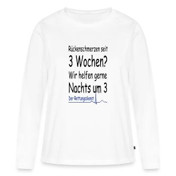 Rettungsdienst der Klassiker - Frauen Premium Bio Langarmshirt - Weiß - Vorne - Julia (174cm)