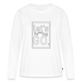 workout - Frauen Premium Bio Langarmshirt - Weiß - Vorne - Julia (174cm)