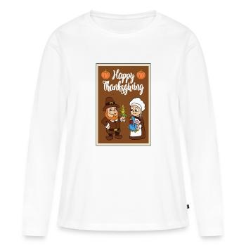 Thanksgiving turkey turkey thanksgiving - Women's Premium Organic Long Sleeve Shirt - white - Front - Julia (174cm)