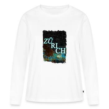 Canton de Zurich Suisse pour Noël - T-shirt manches longues Premium bio Femme - blanc - Devant - Julia (174cm)