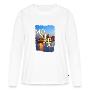 Montreal - Women's Premium Organic Long Sleeve Shirt - white - Front - Julia (174cm)