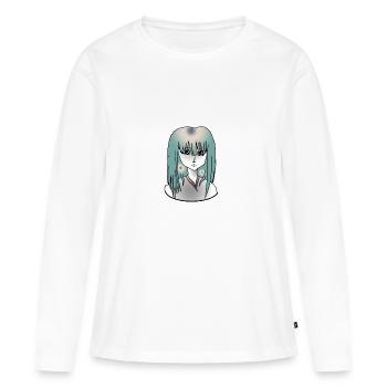 Huebsches Maedchen - Frauen Premium Bio Langarmshirt - Weiß - Vorne - Julia (174cm)