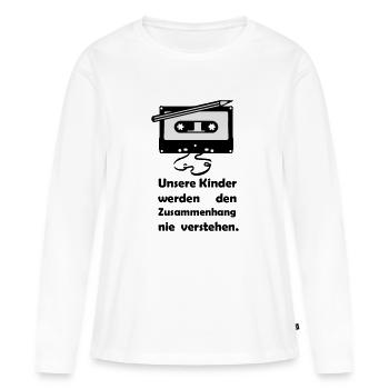 Cassette Tape Music Our Children - Women's Premium Organic Long Sleeve Shirt - white - Front - Julia (174cm)