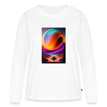 Bunte Kugel - Frauen Premium Bio Langarmshirt - Weiß - Vorne - Julia (174cm)