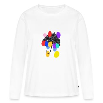 Fantasy umbrella. - Women's Premium Organic Long Sleeve Shirt - white - Front - Julia (174cm)