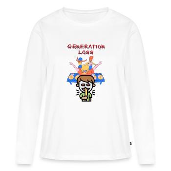 Generation loss - Women's Premium Organic Long Sleeve Shirt - white - Front - Julia (174cm)